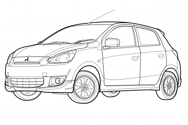 Mitsubishi Mirage coloring page