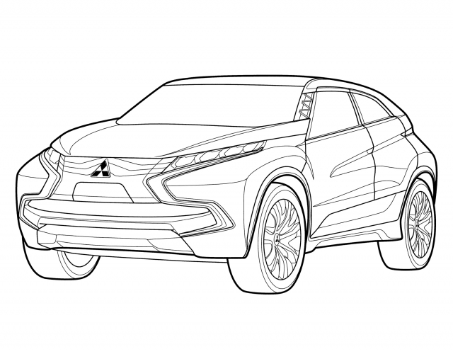 Mitsubishi XR-PHEV Concept coloring page