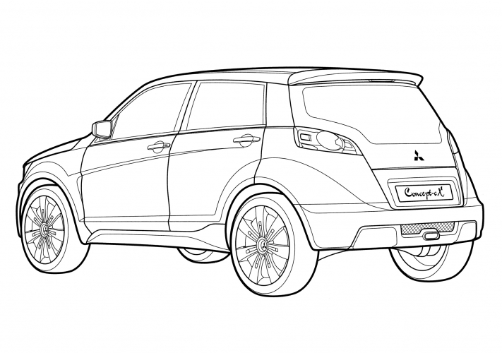 Mitsubishi Concept CX coloring page