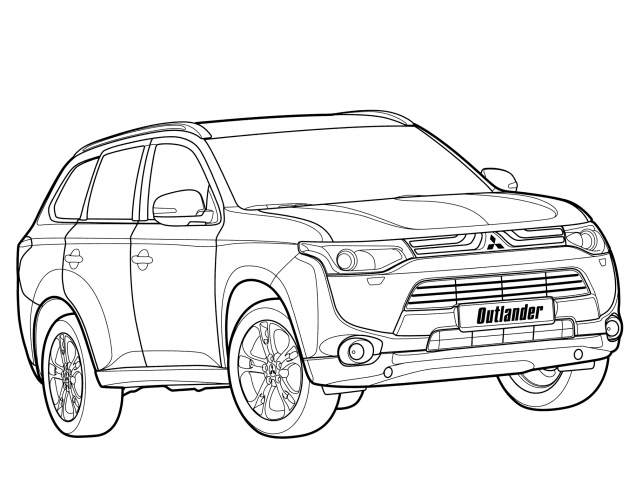 Mitsubishi Outlander coloring page