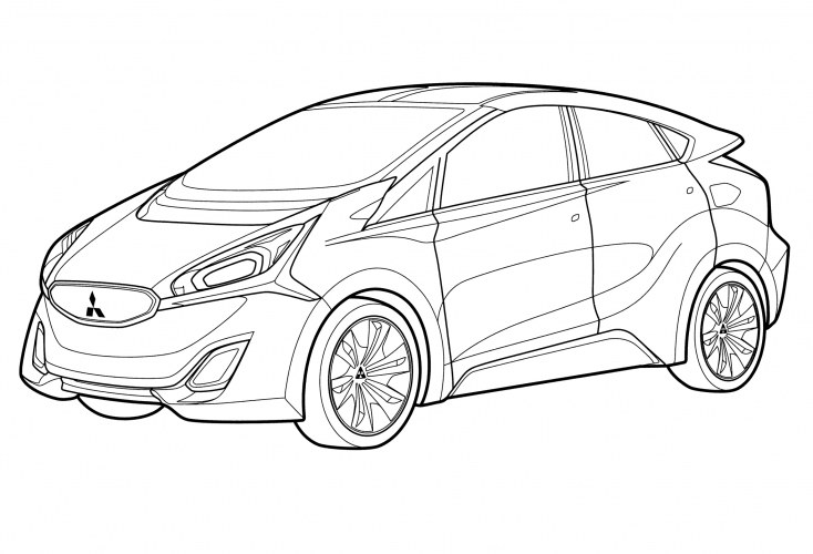 Mitsubishi CA-MIEV Concept coloring page