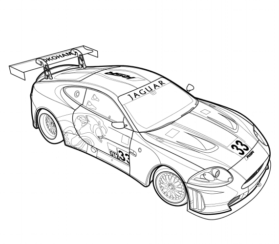 Jaguar RSR XKR GT2 coloring page