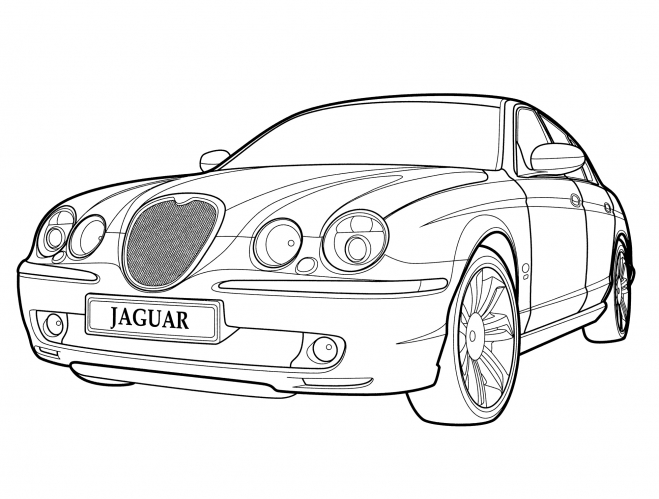 Jaguar R-D6 coloring page