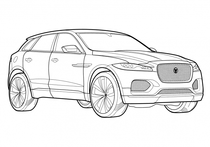 Jaguar C-X17 coloring page