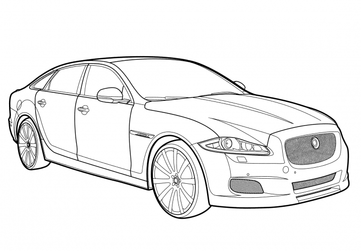 Jaguar XJ75 Platinum Concept coloring page