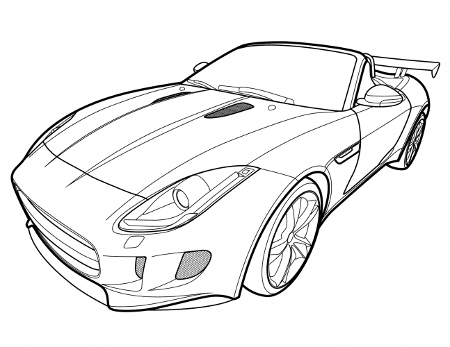 Jaguar F-Type V6S Convertible coloring page