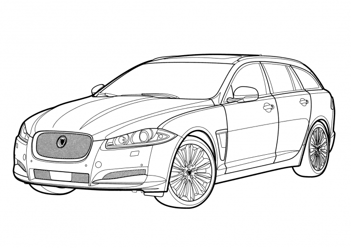 Jaguar XF Sportbrake coloring page