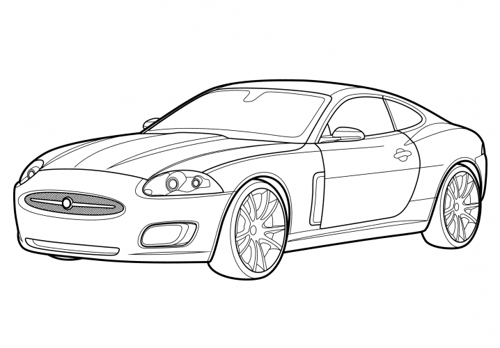 Jaguar Advanced Lightweight Coupe coloring page