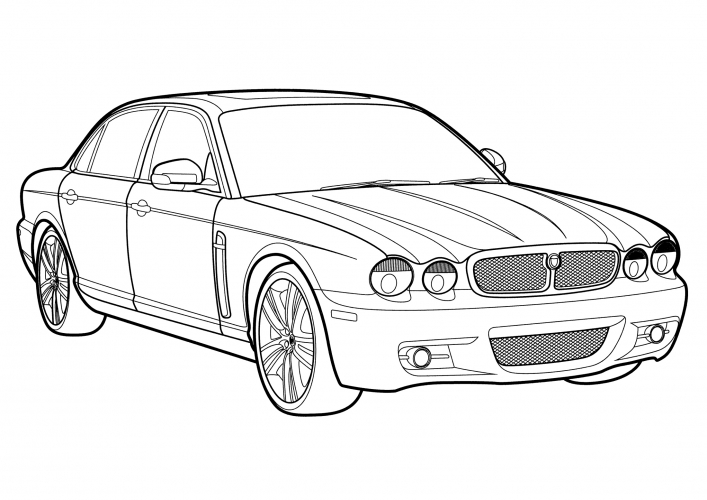 Jaguar XJ Portfolio coloring page