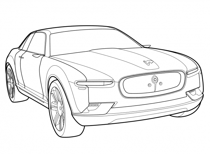 Jaguar B99 Bertone coloring page