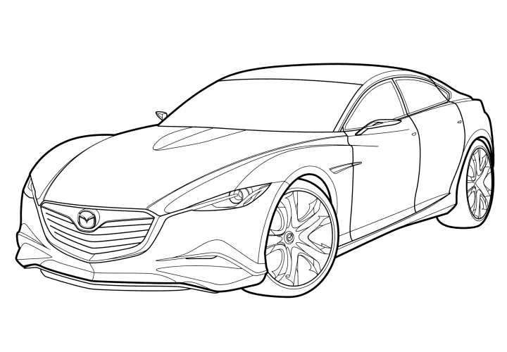 Mazda Shinari coloring page