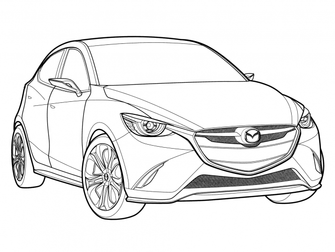 Mazda Hazumi coloring page