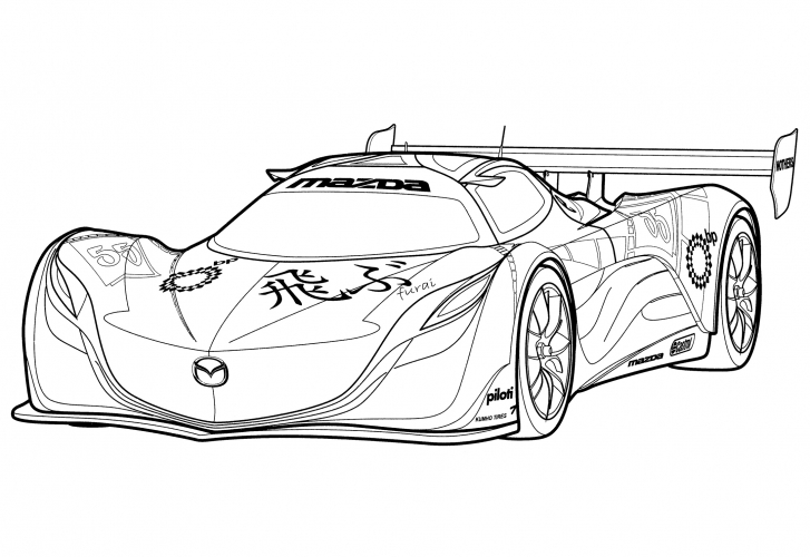 Fast Mazda Furai coloring page