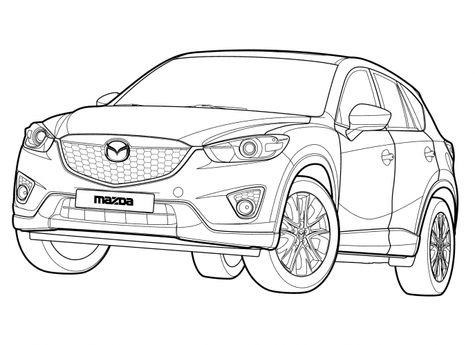 Mazda CX-5 coloring page