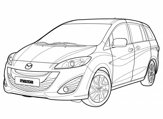 Mazda 5 coloring page