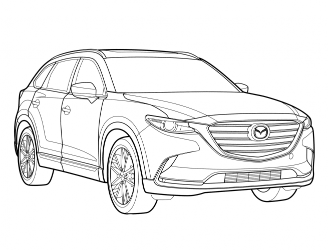 Mazda CX-9 coloring page