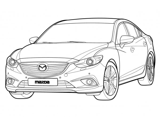 Mazda 6 Sedan coloring page