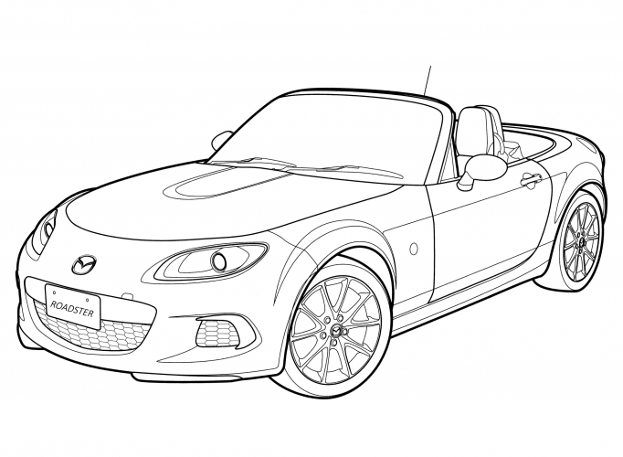 Mazda MX-5 coloring page