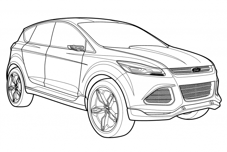 Ford Vertrek coloring page