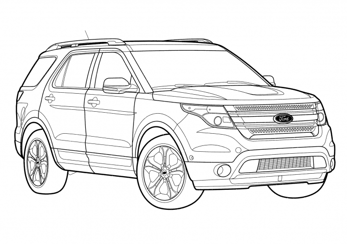 Ford Explorer coloring page