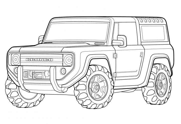 Ford Bronco coloring page