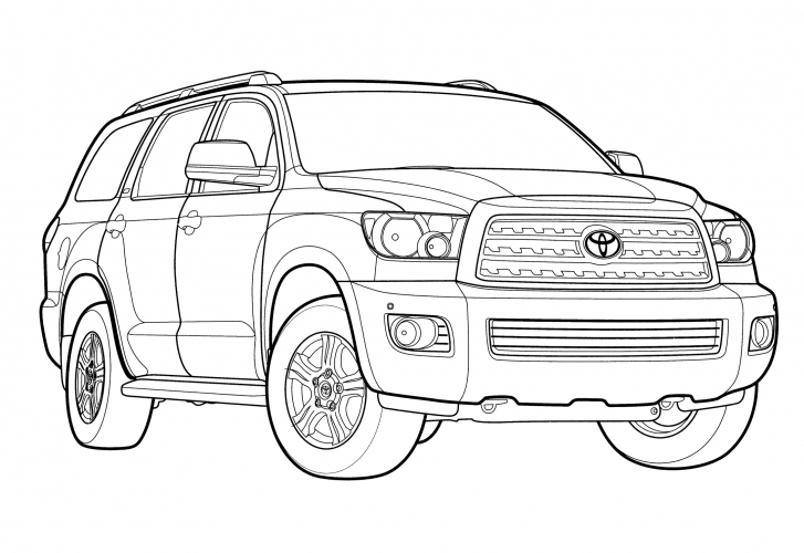 Toyota Sequoia coloring page