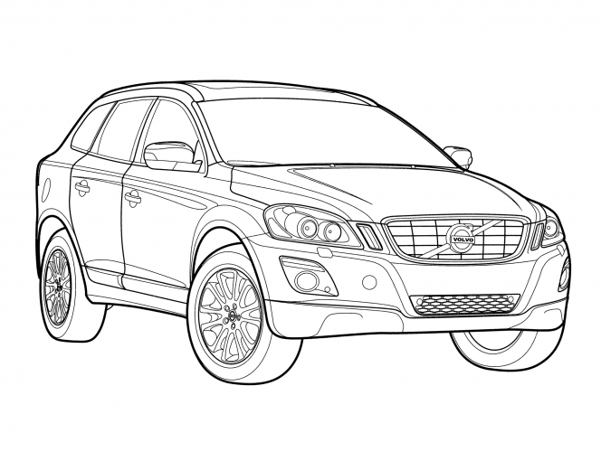 Volvo XC60 coloring page