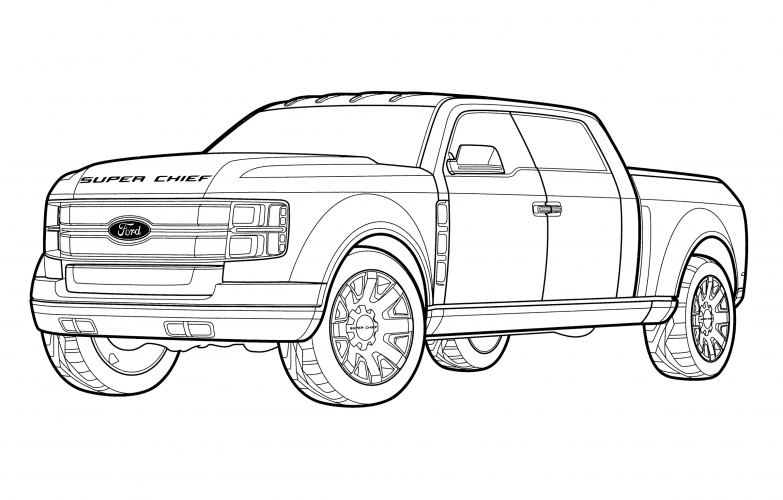 F-250 Super Chief coloring page