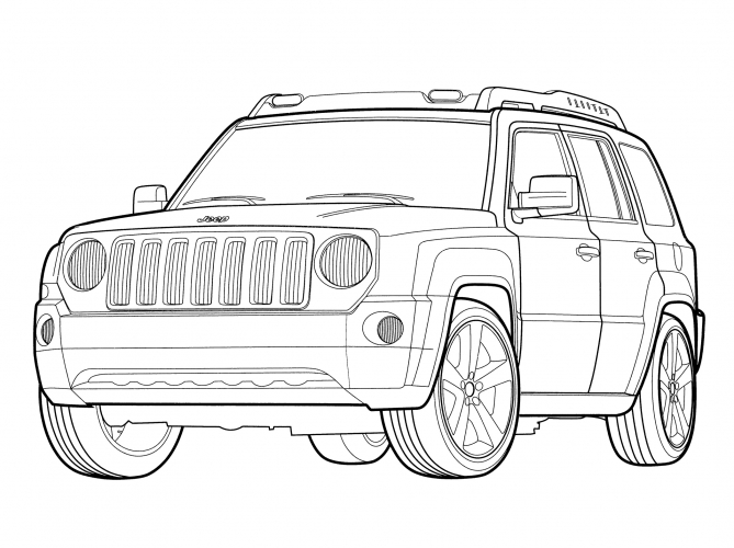 Jeep Patriot EV coloring page