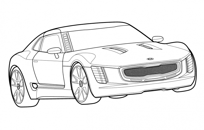 Kia GT4 Stinger coloring page