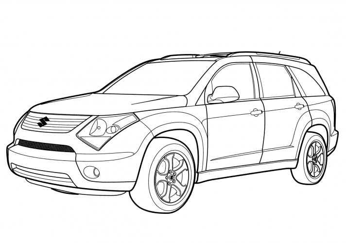 Suzuki XL 7 coloring page