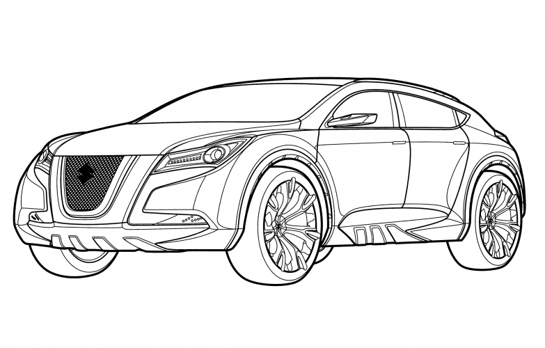 Suzuki Kizashi coloring page