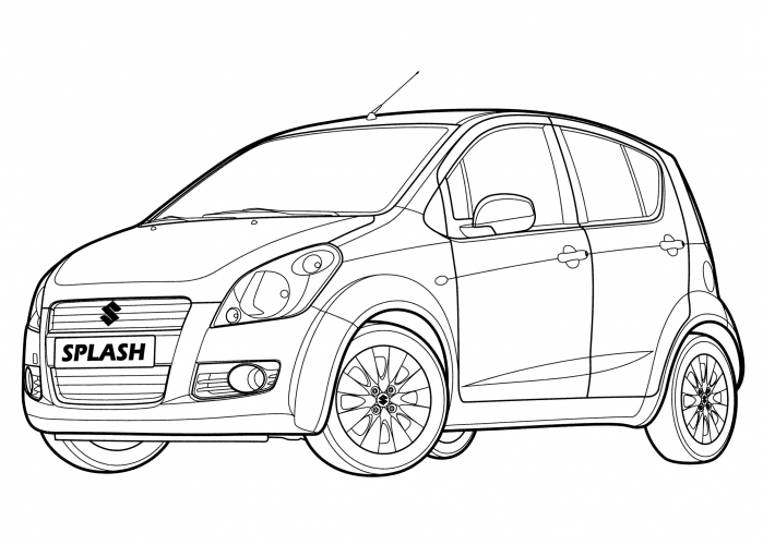 Suzuki Splash coloring page