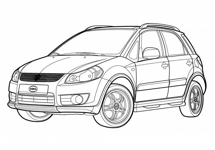 Suzuki SX 4 coloring page