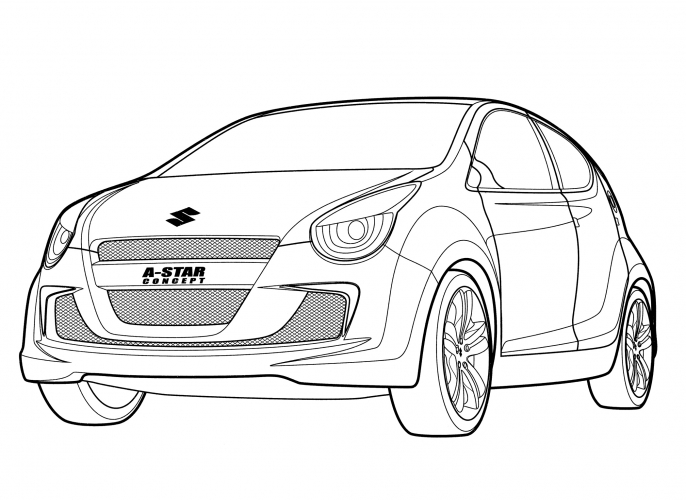 Suzuki A-Star coloring page