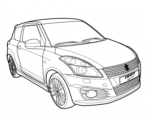 Suzuki Swift Sport coloring page