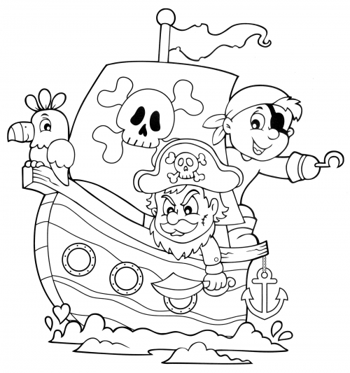 Sea rover coloring page