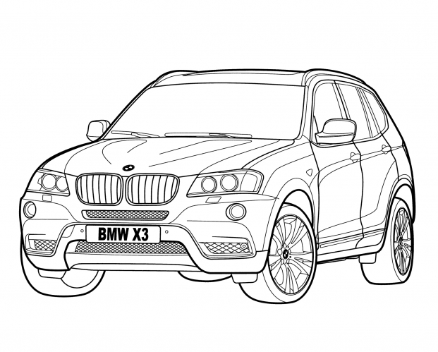 BMW X3 coloring page