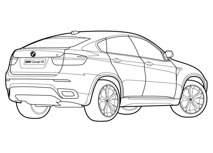 BMW X6 Concept coloring page
