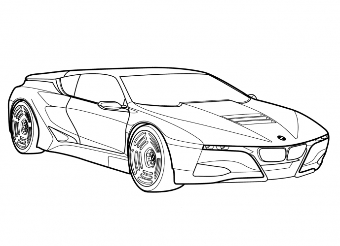 BMW M1 Hommage coloring page