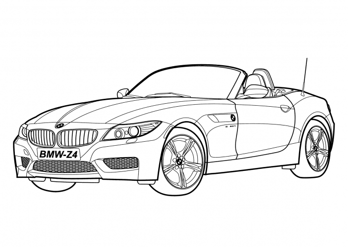 BMW Z4 M coloring page
