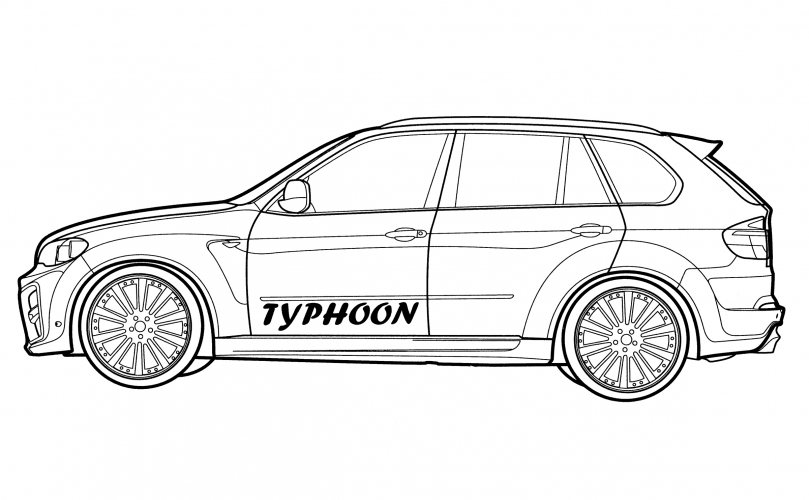 BMW X5 coloring page