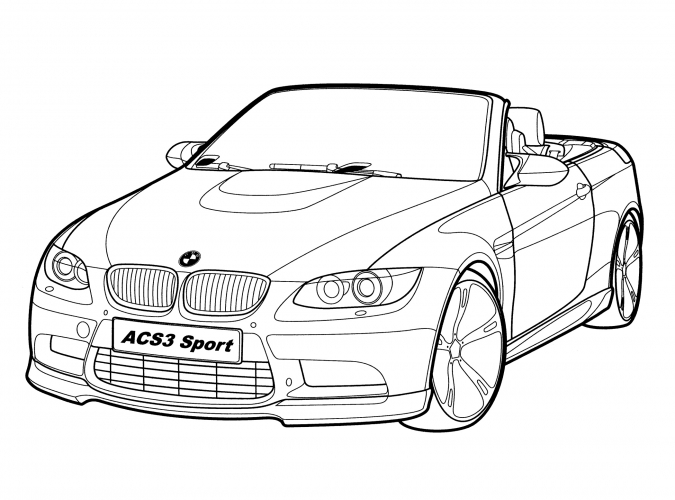 ACS3 Sport BMW M3 Convertible coloring page