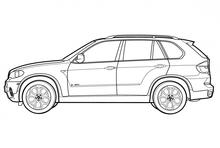 BMW X5 (I) coloring page