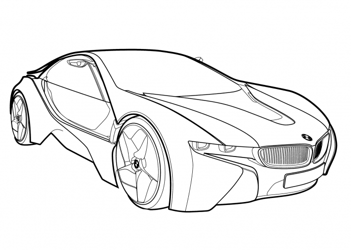 BMW Vision efficient dynamics coloring page