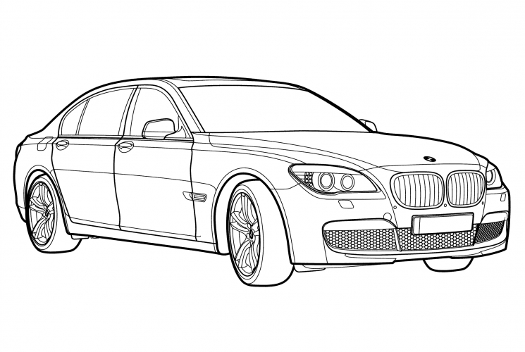 BMW 7 Series M Sport Package coloring page