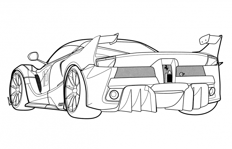 Ferrari FXX K coloring page