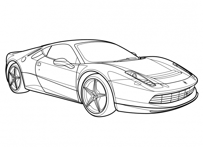 Ferrari SP12 EC coloring page