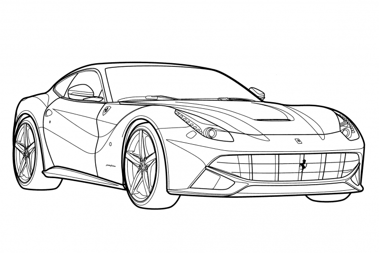 Ferrari F12 Berlinetta coloring page