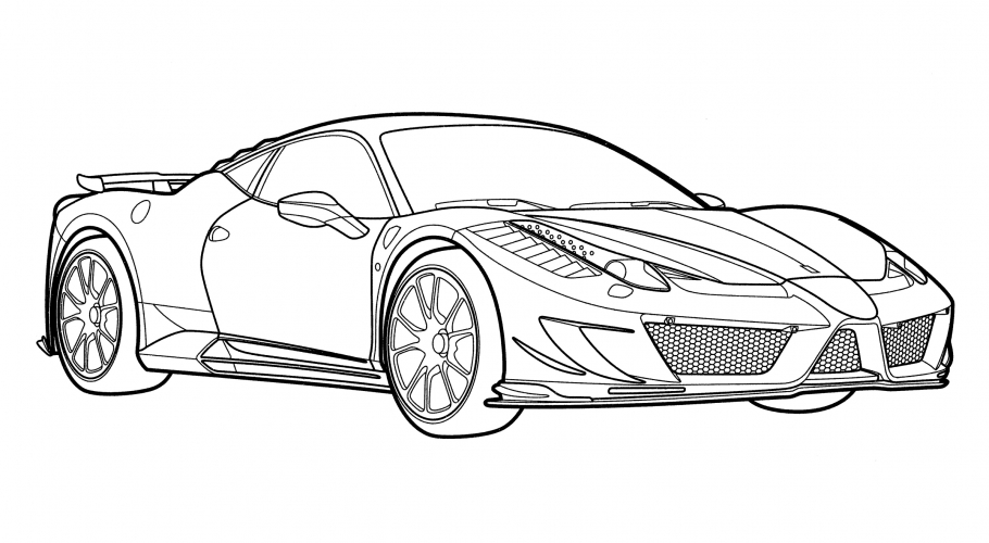 Mansory Ferrari 458 Italia Siracusa coloring page - free and printable